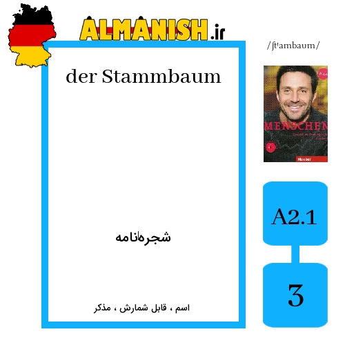 Stammbaum به فارسی شجره‌نامه به آلمانی